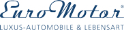 EUROMOTOR Logo Tiefblau NEU NewClaim 182X45px